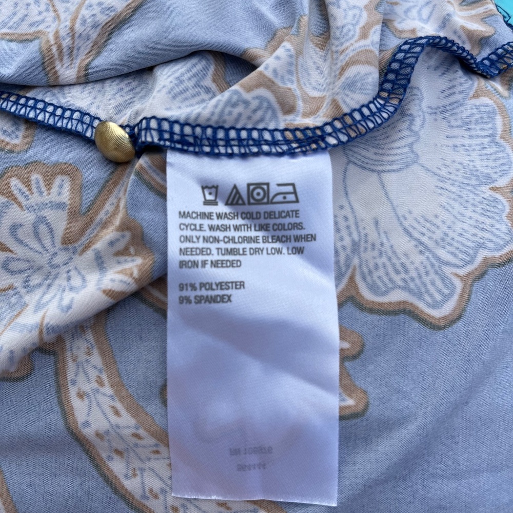 Ruched Waist Midi Dress 2XP Blue Mixed Print Stretch Petite Plus IMAN - Picture 10 of 10